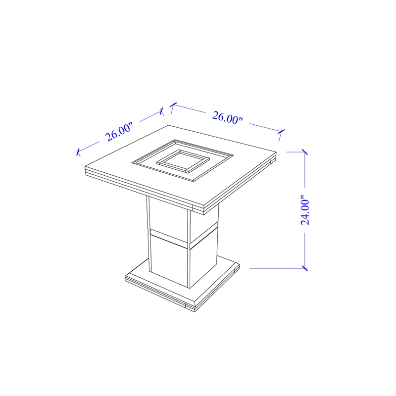 Monaco White Engineered Wood Glossy Finish End Table