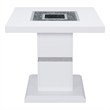 Monaco White Engineered Wood Glossy Finish End Table