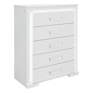 Naomi Silver Engineered Wood Bedroom Chest with LED