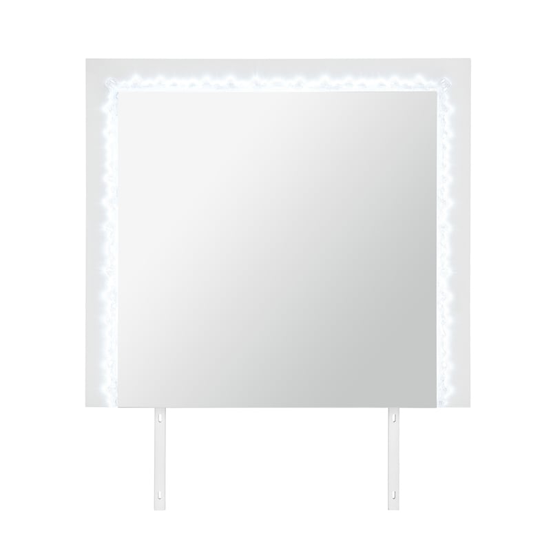 Naomi Silver Glass large scale Mirror with LED