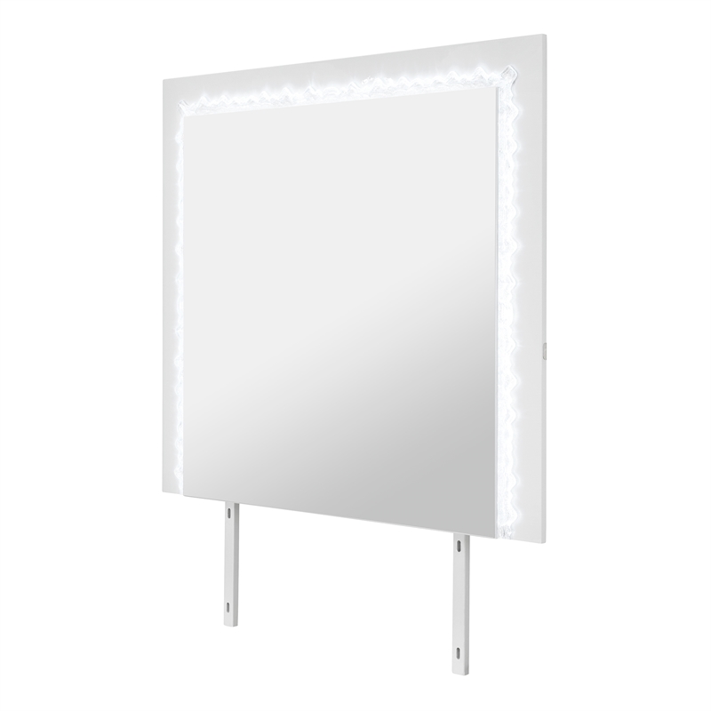 Naomi Silver Glass large scale Mirror with LED