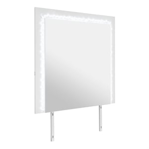 Naomi Silver Glass large scale Mirror with LED