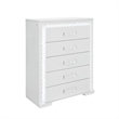 Naomi Silver with Faux Marble Detailing Queen Bedroom Set with LED Light