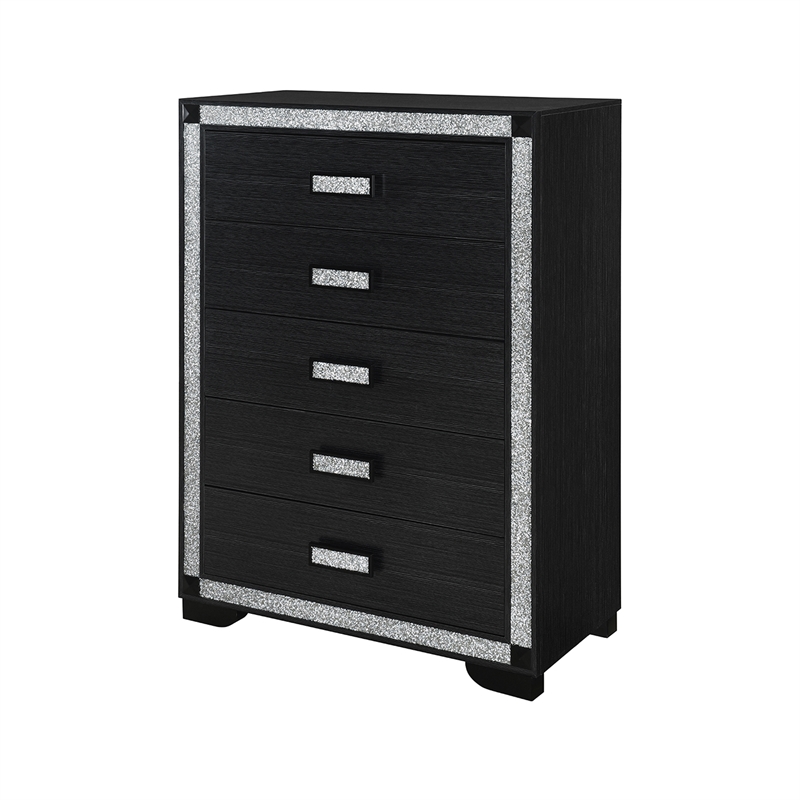 Soleil Charcoal Engineered Wood Bedroom Chest