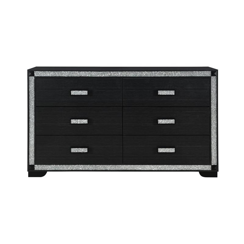 Soleil Charcoal Engineered Wood Bedroom Dresser