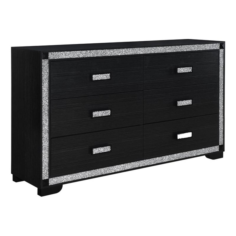 Soleil Charcoal Engineered Wood Bedroom Dresser