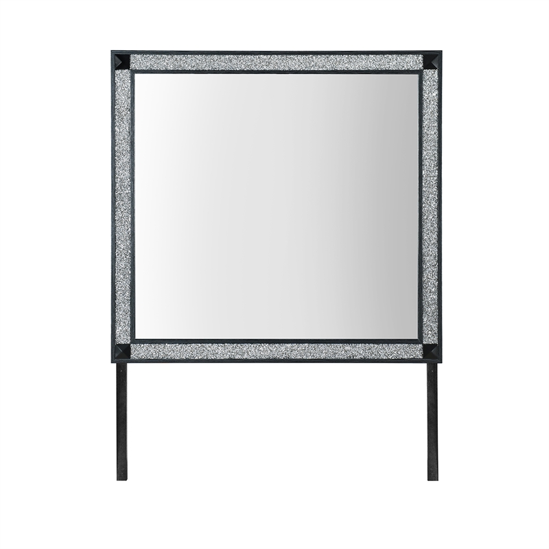 Soleil Charcoal Large Scale Glass Bedroom Mirror