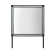 Soleil Charcoal Large Scale Glass Bedroom Mirror