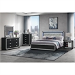 Soleil Charcoal Engineered Wood Bedroom Nightstand with Cooler and Speaker