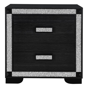 Soleil Charcoal Engineered Wood Bedroom Nightstand with Cooler and Speaker
