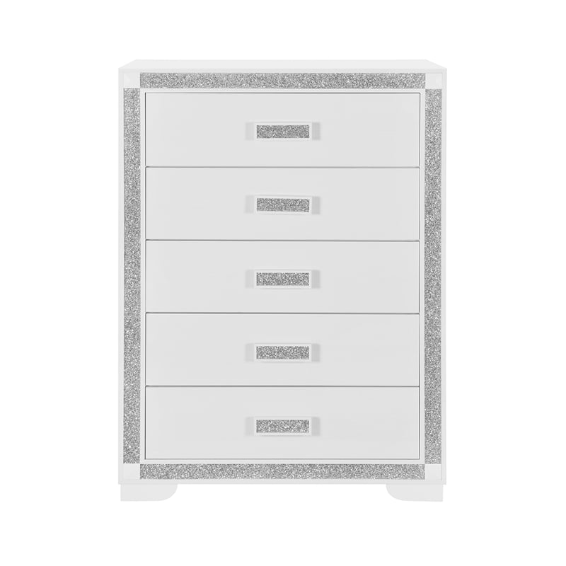 Soleil White Engineered Wood Bedroom Chest