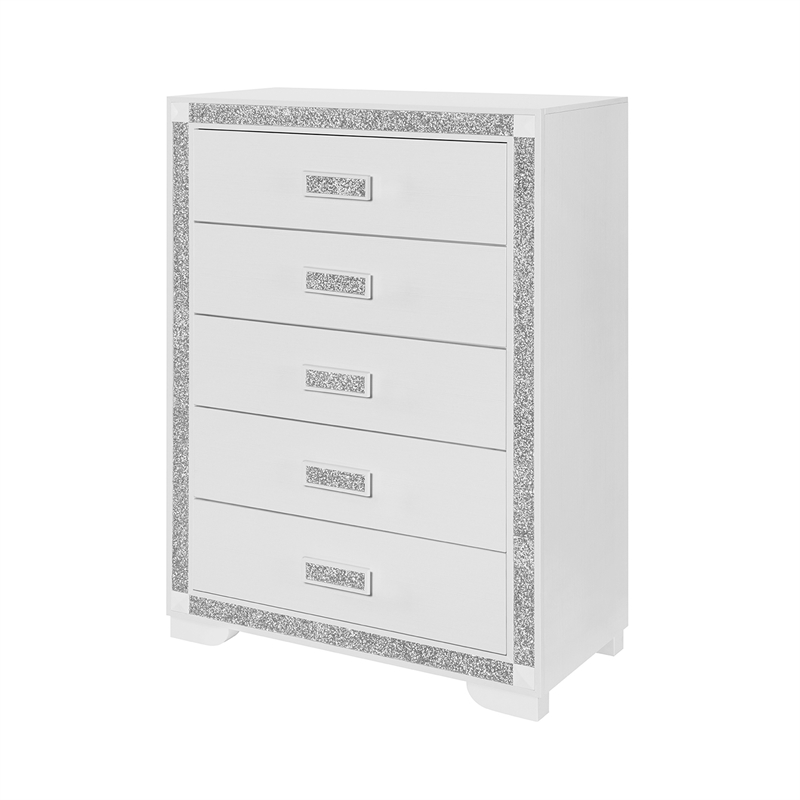 Soleil White Engineered Wood Bedroom Chest