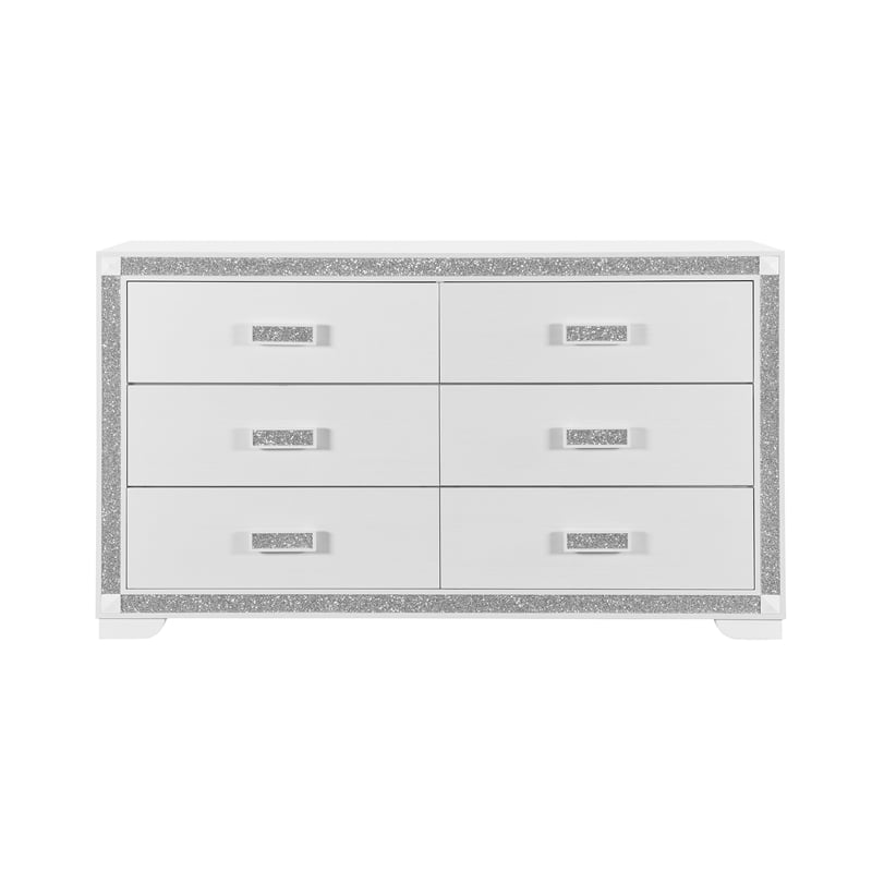 Soleil White Engineered Wood Bedroom Dresser
