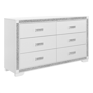 Soleil White Engineered Wood Bedroom Dresser