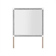 Soleil White Engineered Wood and Glass Bedroom Mirror