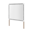 Soleil White Engineered Wood and Glass Bedroom Mirror