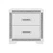Soleil White Engineered Wood Spacious Drawer Bedroom Nightstand