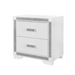 Soleil White Engineered Wood Spacious Drawer Bedroom Nightstand