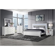 Soleil White Engineered Wood Bedroom Nightstand with Cooler and Speaker