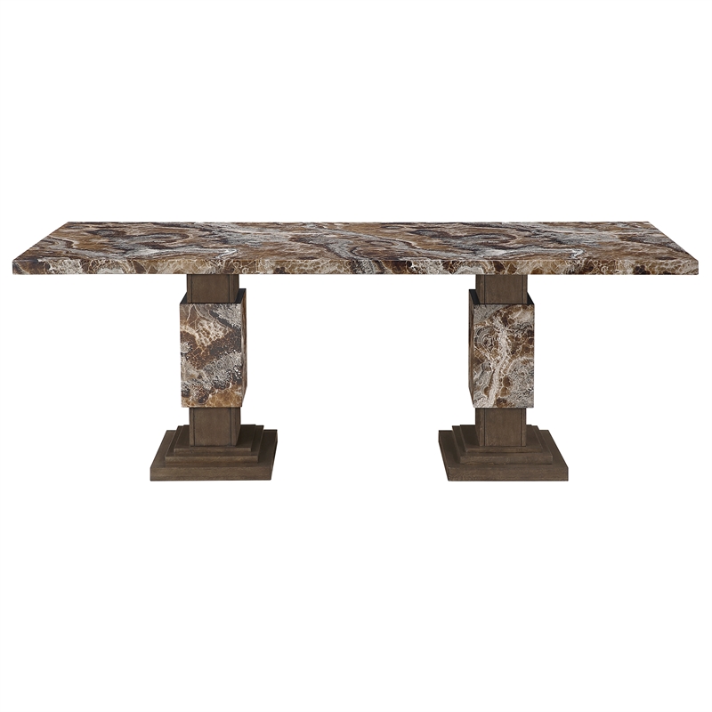 Global Furniure D12 Dining Table in Brown
