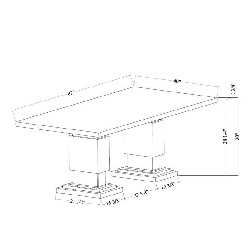 Global Furniure D12 Dining Table in Brown