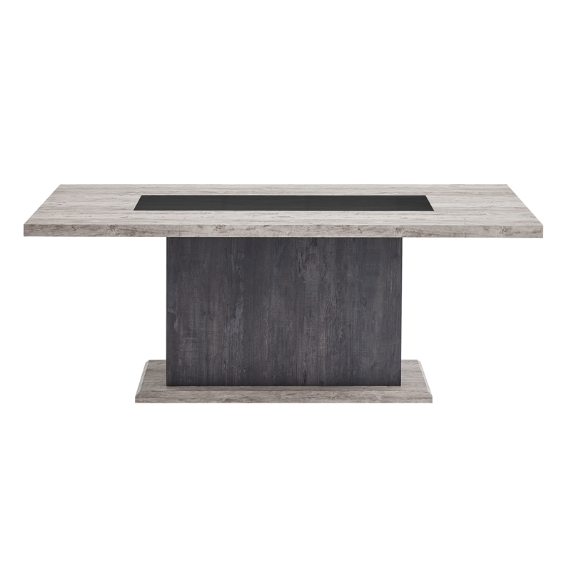 Global Furniure D8030 Dining Table with Drawers and Storage Door in Black