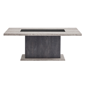 Global Furniure D8030 Dining Table with Drawers and Storage Door in Black