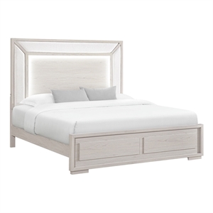 Global Furniture Clara Full Bed with LED in Beige