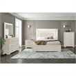 Global Furniture Clara Full Bed with LED in Beige