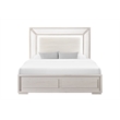 Global Furniture Clara Full Bed with LED in Beige