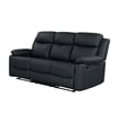 Global Furniure U6026 PU 72A Recliner Sofa with LED in Black