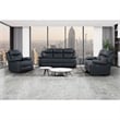 Global Furniure U6026 PU 72A Recliner Sofa with LED in Black