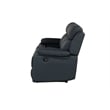 Global Furniure U6026 PU 72A Recliner Sofa with LED in Black