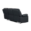 Global Furniure U6026 PU 72A Recliner Sofa with LED in Black