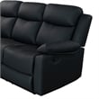 Global Furniure U6026 PU 72A Recliner Sofa with LED in Black