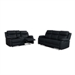 Global Furniure U6026 PU 72A Recliner Sofa with LED in Black