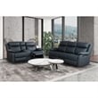Global Furniure U6026 PU 72A Recliner Sofa with LED in Black