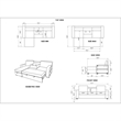 Global Furniure U0202 Reversible Pull Out Sofa Bed in Dark Gray
