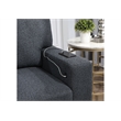 Global Furniure U0202 Reversible Pull Out Sofa Bed in Dark Gray