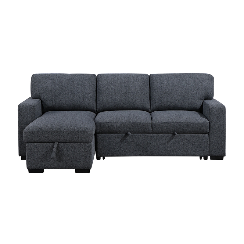 Global Furniure U0202 Reversible Pull Out Sofa Bed in Dark Gray