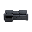 Global Furniure U0202 Reversible Pull Out Sofa Bed in Dark Gray