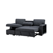 Global Furniure U0202 Reversible Pull Out Sofa Bed in Dark Gray