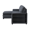 Global Furniure U0202 Reversible Pull Out Sofa Bed in Dark Gray