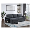 Global Furniure U0202 Reversible Pull Out Sofa Bed in Dark Gray
