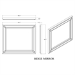 Global Furniture Clara Upholstered Mirror in Beige