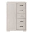 Global Furniture Clara Sliding Door Chest in Beige