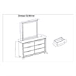 Global Furniture Callie Dresser in Brown