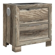 Global Furniture Callie Nightstand with WC Platform and LED SPKR in Brown