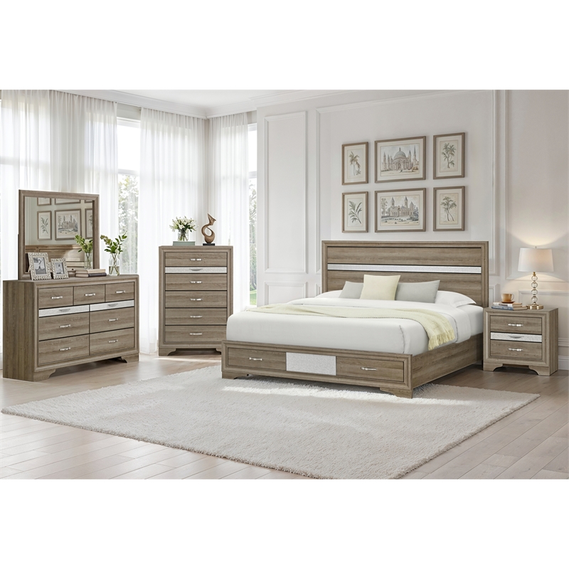 Global Furniure Seville Mirror in Natural