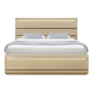 Global Furniure Genesis King Bed with LED in Gold